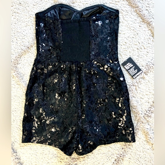 Black Sequin Romper - Picture 2 of 4